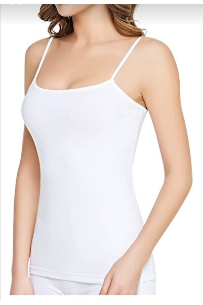 GÜMÜŞ Λευκό μπλουζάκι με 6 λουράκια