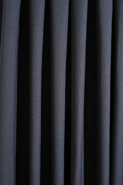 VANESSA PERDE Fund Curtain Heavy Gramaged 1x3 Tight Pleated Modern Linen Texture Anthracite Color Special Series Fund Curtain