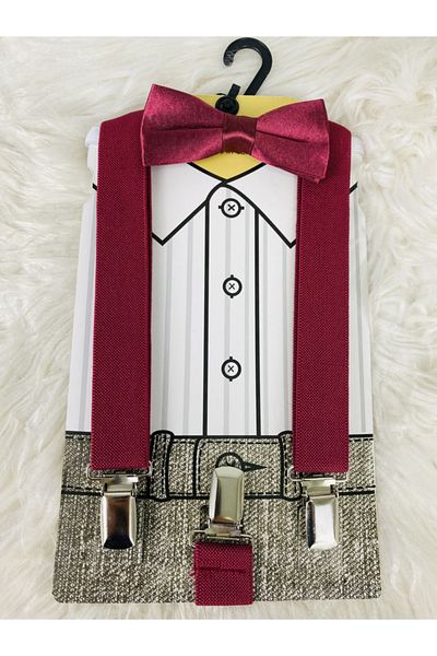 ALYAKİDS Set de bretele pentru copii ajustabile 0-16 ani cu pantaloni cu papion
