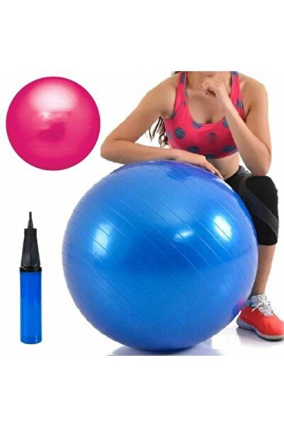 TeknoClass 65 cm Fitilli Pilates Topu + 20 cm Mini Top Denge Yoga Egzersiz To...
