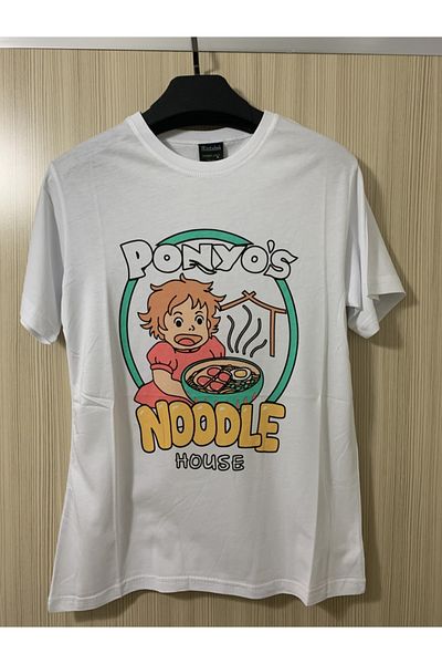Köstebek Λευκό μπλουζάκι Unisex Anime της Ponyd's Noodle House