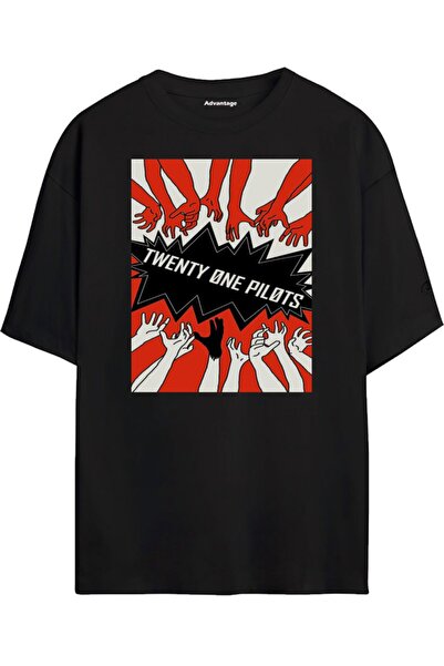 Advantage Twenty One Pilots Oversize Black 6ο. Σχέδιο T-shirt - T-Shirt