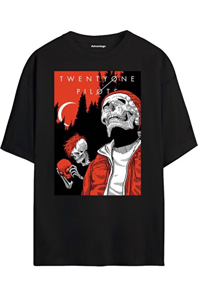 Advantage Twenty One Pilots Oversize Black 10th Σχέδιο T-shirt - T-Shirt