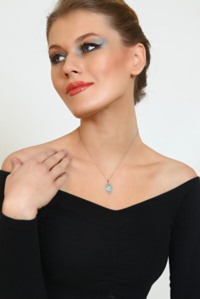 LOTUS JW Opal Taşlı Sirius Kolye - 925 Ayar Gümüş Kolye