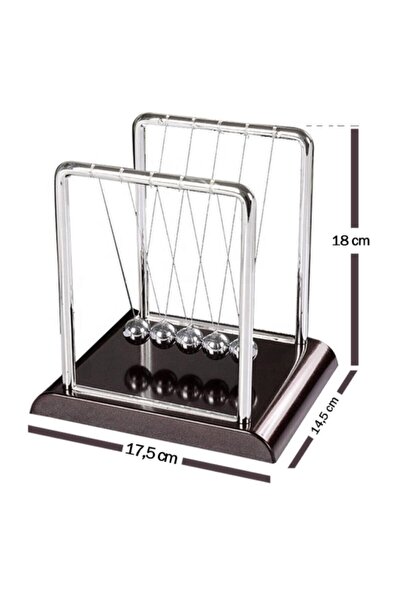 HEPBİMODA Çarpışan Newton Denge Topları 18cm/17,5cm/14,5cm Newton Beşiği Balls Balance