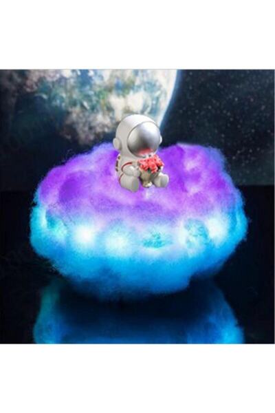 HEPBİMODA 3d Astronot Lamba Gökkuşağı Işıklı Gece Lambası Dekoratif Astronot ...