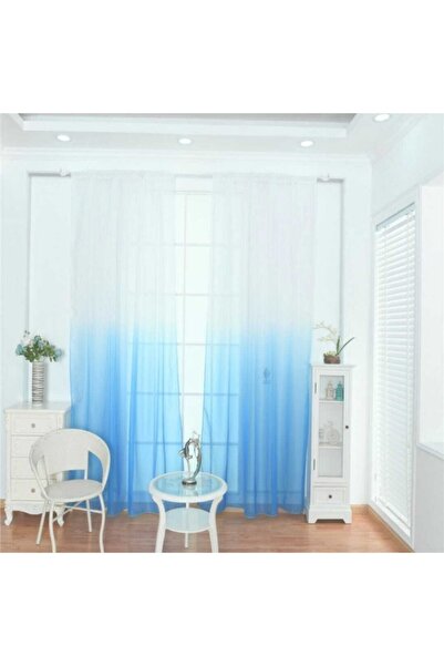 Epay Renklı Perde Mavi Perde Kalliteli Perde Iki Renk Perde (1,2) Serek Pile