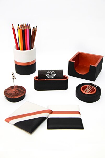 PAYATASARIM مجموعة مكتب حامل قلم حامل ملاحظة حامل الكأس مذكرة الوسادة حامل ور...