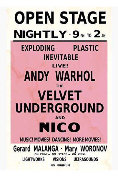 Universal Velvet Underground Nico Andy Warhol Vintage Αφίσα Ξύλινη Διακοσμητι...