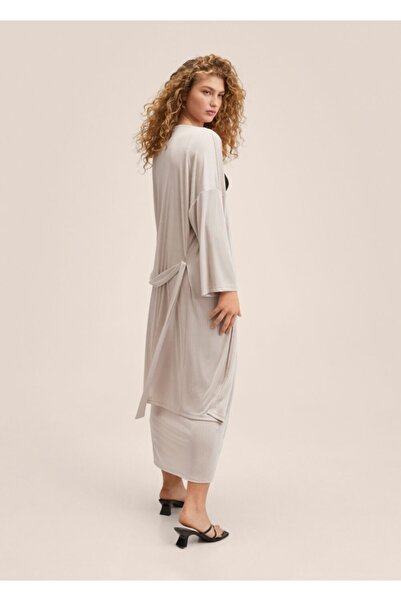 MANGO Woman Kemerli Örgü Hırka