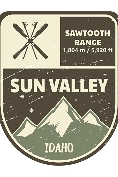 Universal Sun Valley Testere Dişi Aralıγκ Αϊντάχο Ξύλινη Αφίσα Διακοσμητική