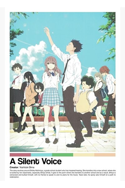 Universal A Silent Voice Anime Αφίσα Εκτύπωσης Πίνακας Ξύλινη Αφίσα Διακοσμητική