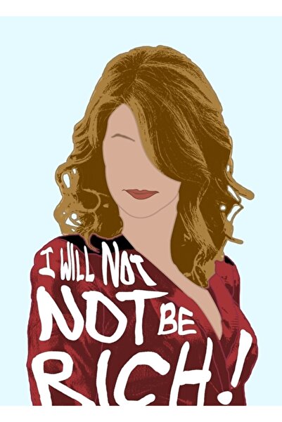 Universal Ρενάτα Κλάιν: Δεν θα είμαι πλούσια! " Διακοσμητική Ξύλινη Αφίσα Ζωγ...