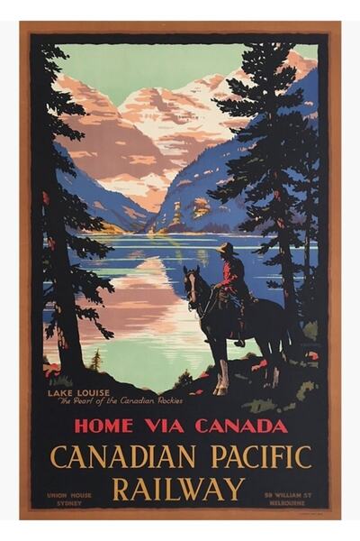 Universal Acasă prin Canada - Poster decorativ din lemn cu harta de călătorie