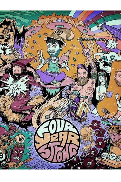 Universal Four Year Strong - Poster decorativ din lemn pentru album de studio