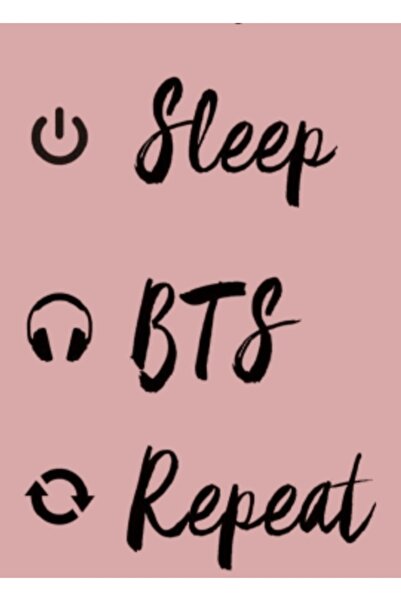 Universal Διακοσμητική ξύλινη αφίσα Sleep Bts Repeat Table Ξύλινη αφίσα Διακο...