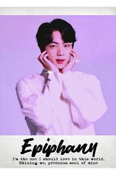 Universal BTS Jin Επίσημη Έκδοση Πολαρόιντ Ξύλινη Διακοσμητική Αφίσα