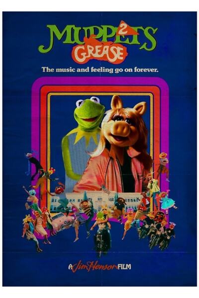 Universal Poster decorativ din lemn Muppets Grease 2