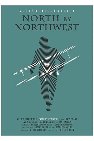 Universal Alfred Hitchcock North By Northwest Tablou Poster din lemn decorativ