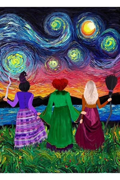 Universal Hocus Pocus în Noaptea înstelată, tablou cu frații Sanderson, poste...