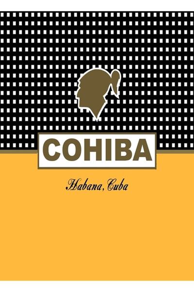 Universal Tablou decorativ din lemn cu afiș Cohiba Habana, cu trabucuri cubaneze