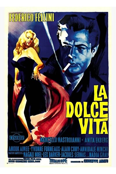 Universal La Dolce Vita (η Γλυκιά Ζωή) Ξύλινη Διακοσμητική Αφίσα Τέχνης