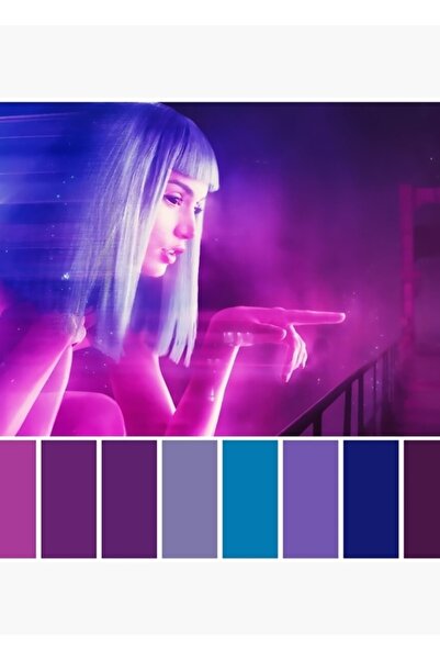Universal Блейд Рънър 2049 Декоративен дървен плакат с цветна палитра и рисунка