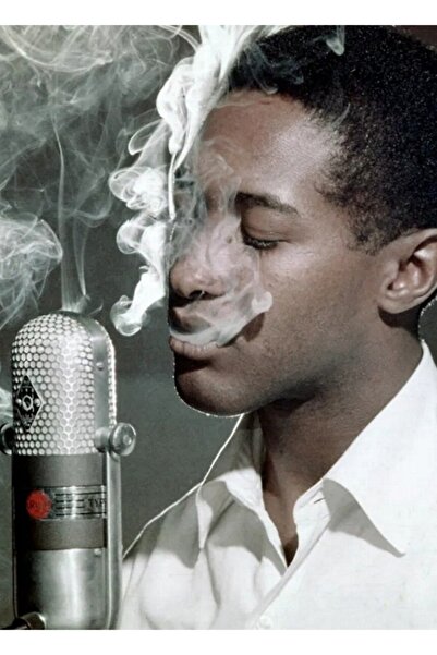 Universal Sam Cooke: Tablou decorativ din lemn cu afiș „Fumând”
