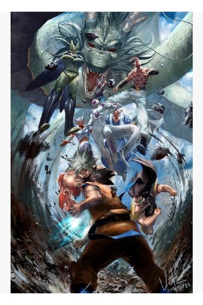Universal Dragon Ball Z Painting Wooden Poster Decorative
