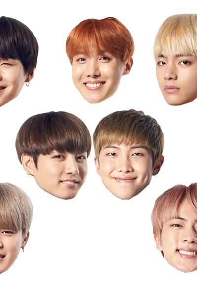 Universal Bts Heads Painting Ξύλινη Αφίσα Διακοσμητική Κωδικός4430