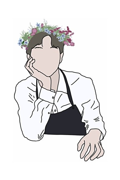 Universal Floral Namjoon - Run Bts - Ξύλινη Αφίσα Fanart Διακοσμητικό Περίγρα...