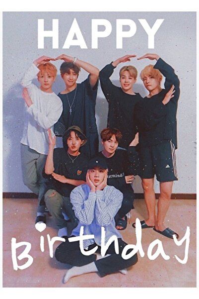 Universal Happy Birthday Bts Painting Wooden Poster Decorative Code1389