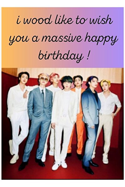 Universal Κάρτα γενεθλίων Bts Ξύλινη διακοσμητική αφίσα με κωδικό2512