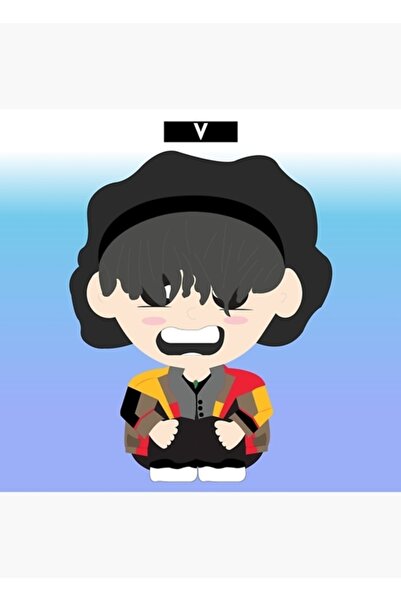 Universal Διακοσμητική Ξύλινη Αφίσα Ζωγραφικής με τον χαρακτήρα V (Taehyung) ...