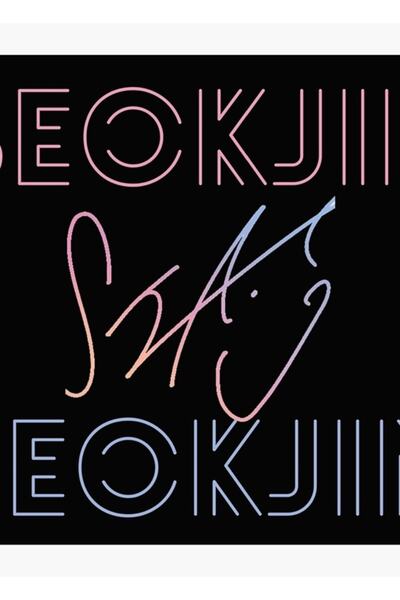 Universal Poster decorativ din lemn cu semnătură BTS, cod 3034