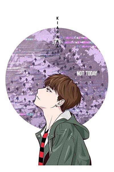 Universal Bts Not Today - Ξύλινη Αφίσα Ζιν, Διακοσμητική, Κωδικός2392