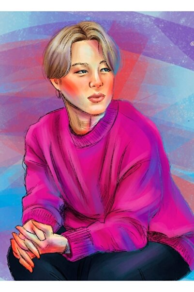 Universal Park Jimin Fanart Bts Tablo Poster din lemn decorativ Cod2345