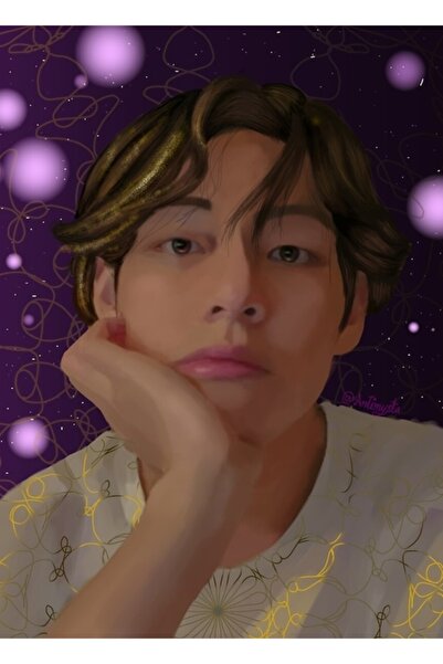 Universal Дървен декоративен плакат за маса BTS V Код5775