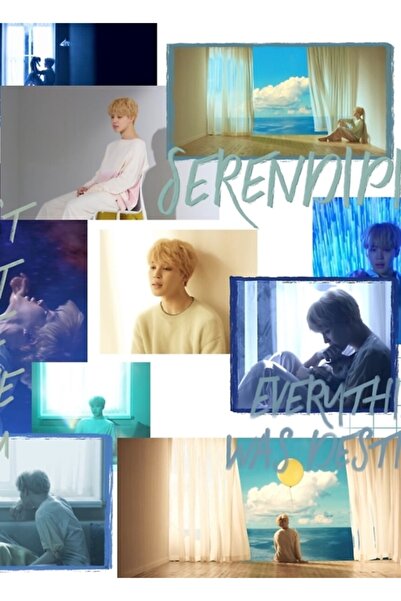 Universal Bts Serendipity Jimin Design Ξύλινη διακοσμητική αφίσα για τραπέζι ...