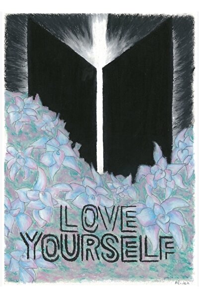 Universal Bts Loves Itself Smeraldo Ξύλινη Αφίσα Ζωγραφικής Διακοσμητική Ξύλι...