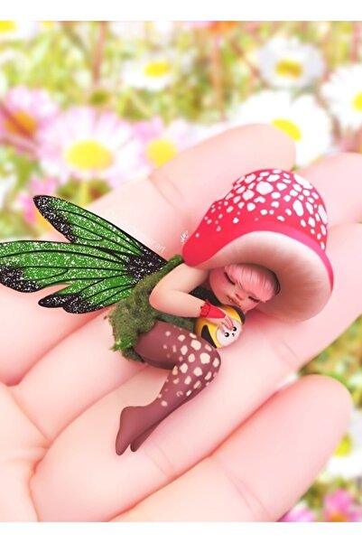 Universal Διακοσμητική Ξύλινη Αφίσα Ζωγραφικής με Νεράιδα Μανιταριών Κωδ.4037