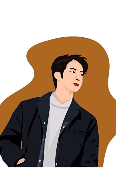 Universal Bts - Jin Digital Fan Art Painting Ξύλινη αφίσα Διακοσμητική Ξύλινη...