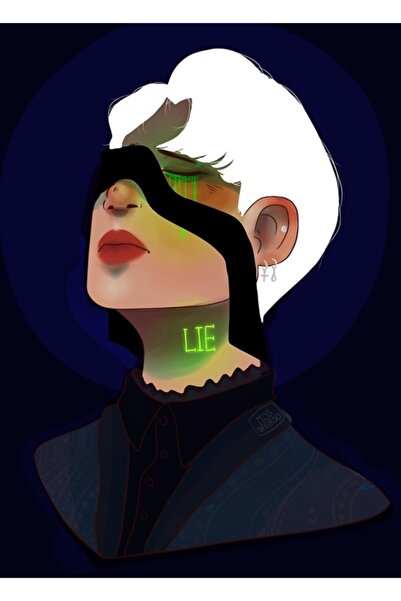 Universal Bts Jimin Ξύλινη Διακοσμητική Αφίσα με θέμα το Ψέμα, Κωδικός3711