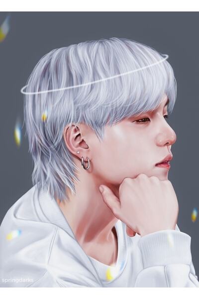 Universal Bts Suga Eunoıa Fanart Πίνακας Ξύλινη Αφίσα Διακοσμητική Ξύλινη Αφί...