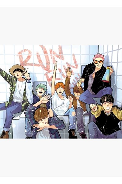 Universal Bts Run Ξύλινη Διακοσμητική Αφίσα Τραπεζιού Κωδικός5387