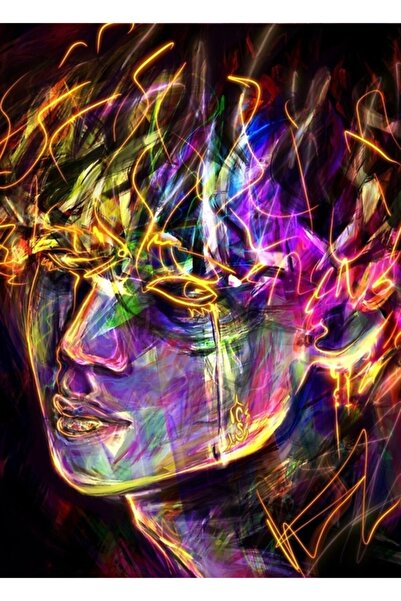 Universal Poster decorativ din lemn cu pictură digitală Dark Neon Bts V Cod1225