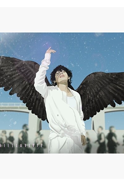 Universal Poster decorativ din lemn Taehyung Bts, pentru exterior, Cod2835