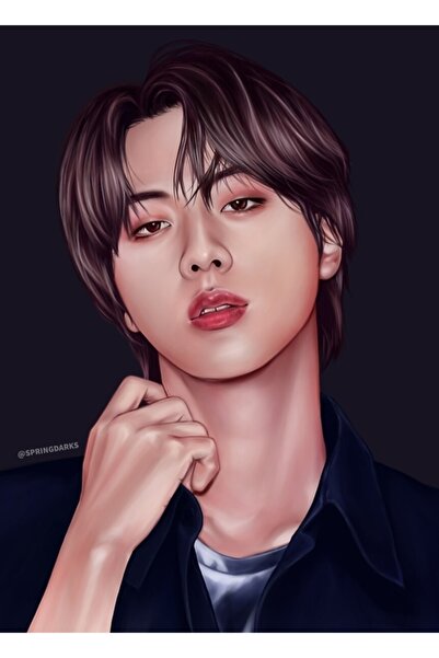 Universal Poster decorativ din lemn cu artă fanatică BTS Jin Butter Cod2351