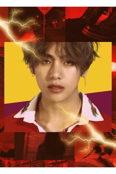 Universal Bts Kim Taehyung Dna Perioda Estetică Tablou Poster din lemn Decora...