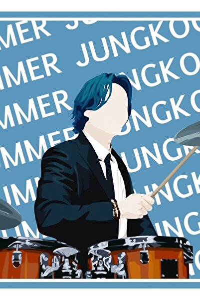 Universal Toboșarul Jungkook Bts |   Poster decorativ din lemn pentru tablour...